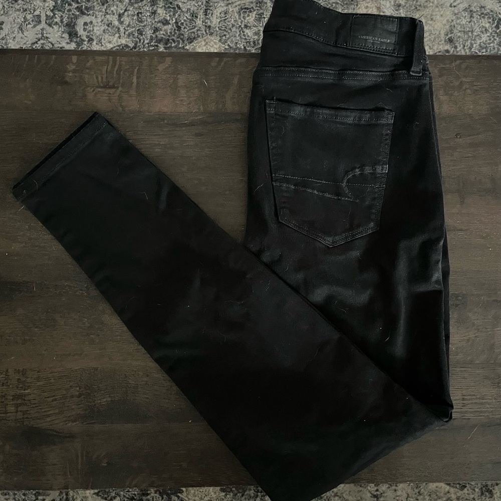 Women’s American Eagle Size 10 High-Rise Super Stretch Black Jeggings